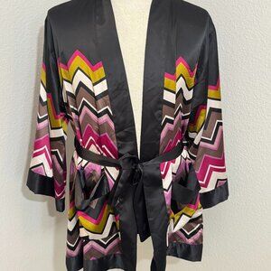 Missoni for Target Chevron Kimono Robe – XS/S Multicolor Satin Wrap Rare 2011